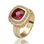 18k Gold Plated Crystal Ring Size 8