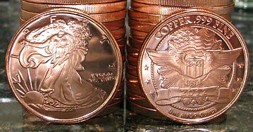1 Oz Walking Liberty Copper Coin On Luulla