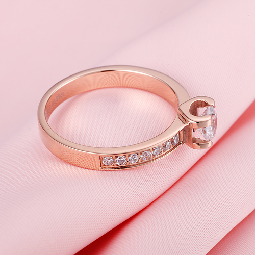 18k GP Rose Gold Sim Diamond Ring Size 7 on Luulla